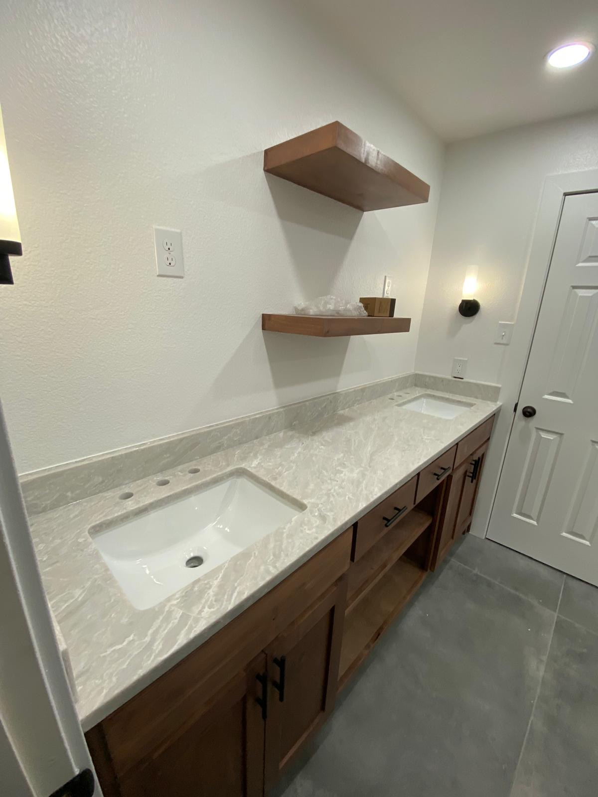 Double sink vanity countertop